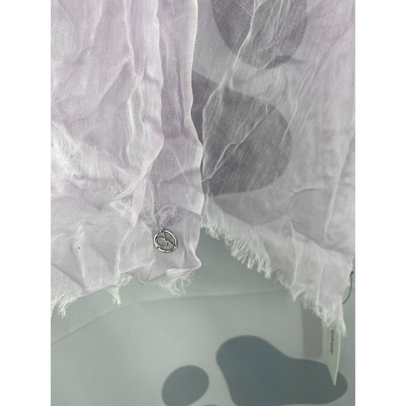 Calvin Klein NWT Chambray Woven Oblong Scarf Fringe Raw Ends Opan One Size New - Picture 8 of 12